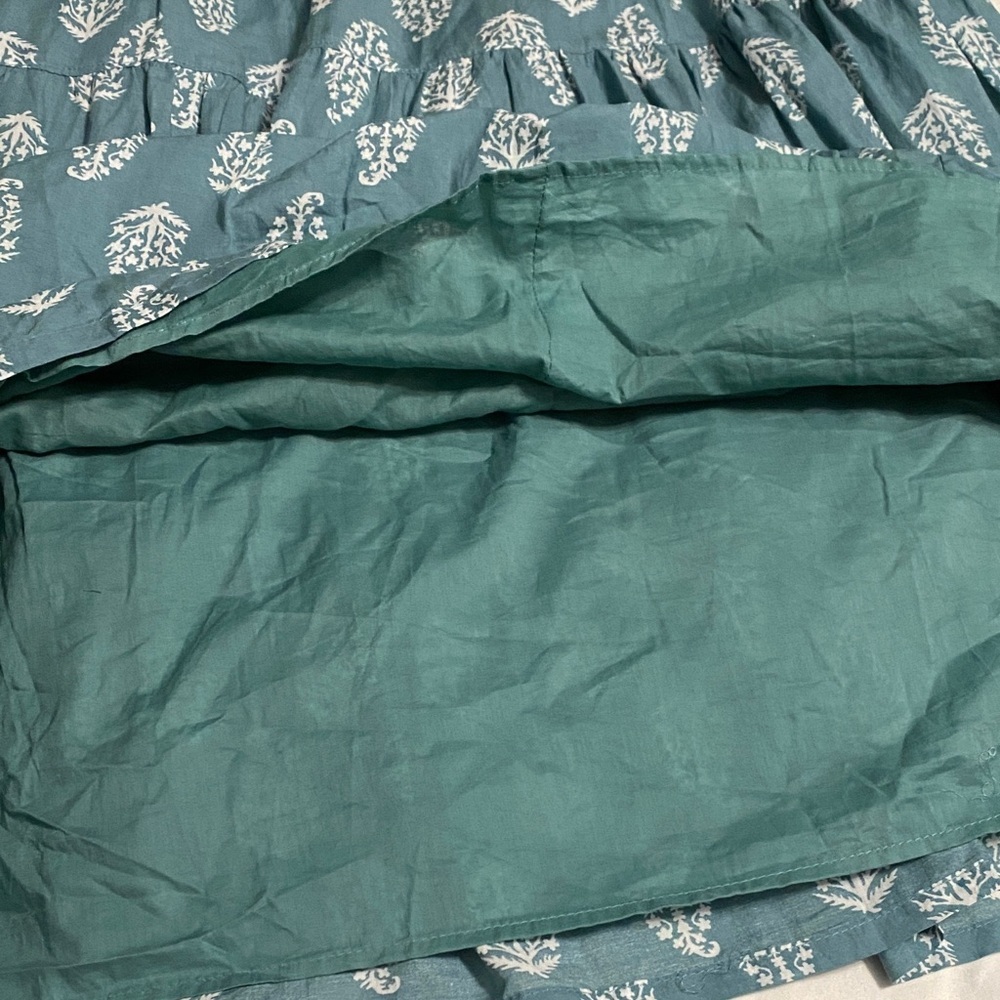 Lucky Brand Green Long Sleeve Dress with Leaf Pattern - Picture 5 of 7